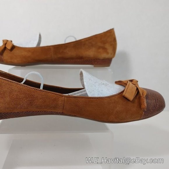 Franco Sarto® Amber™ Capped-Toe Brown Suede Ballet Flats Women's Size US 7.5 - Picture 11 of 16